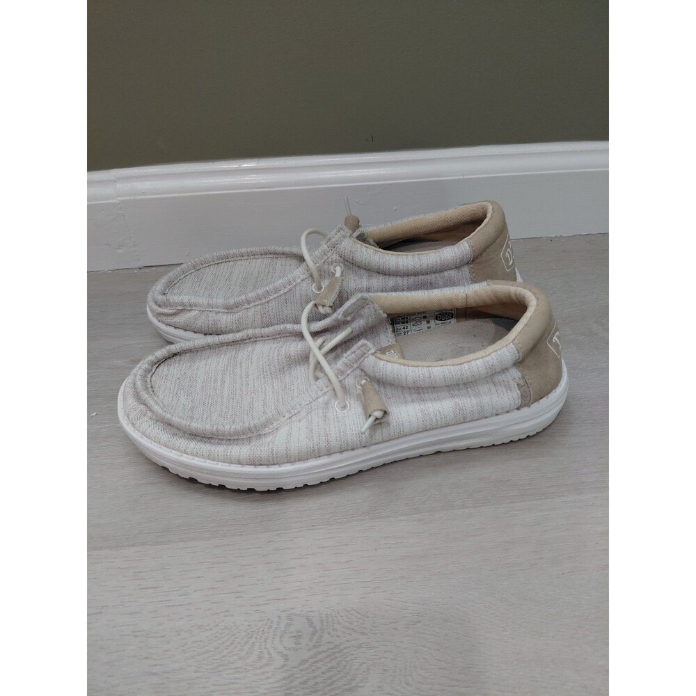Hey Dude Wally  Asend Woven Ivory Coast Men Size M9 Loafers Shoes